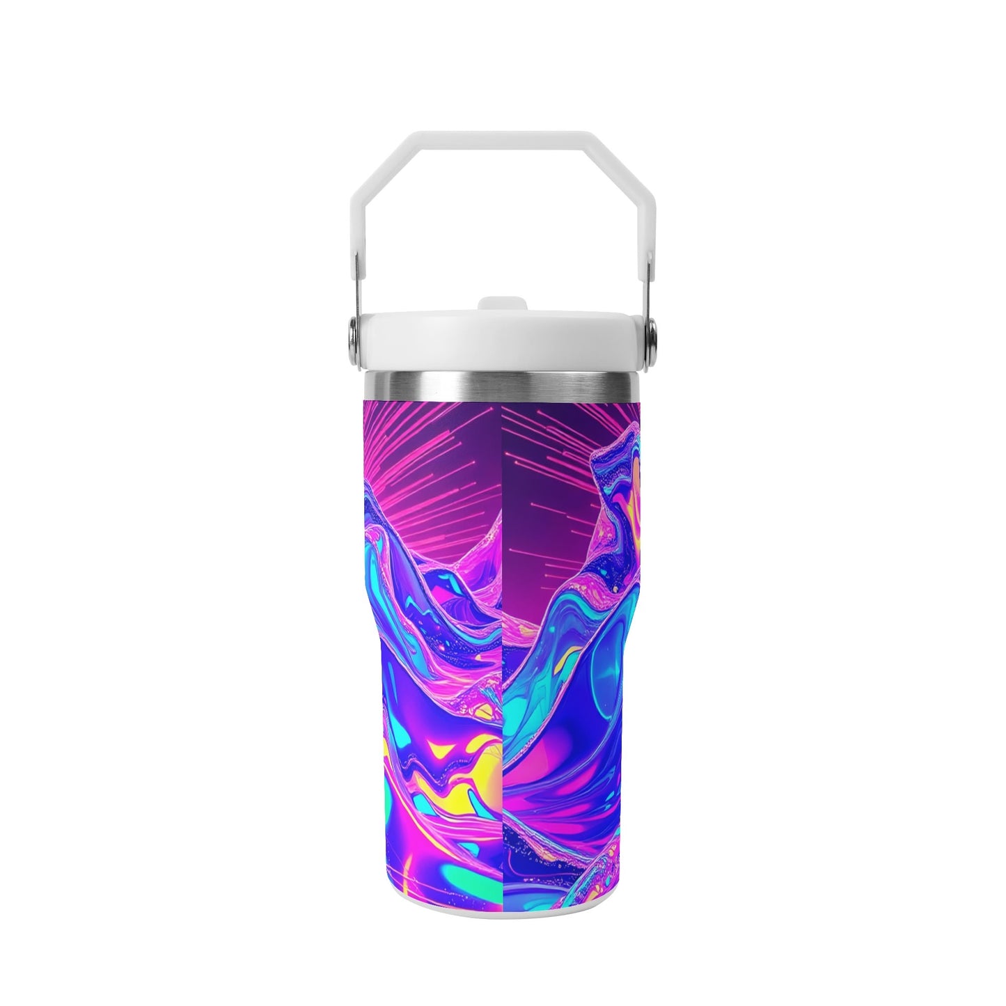 Neon Sunrise Wave 20oz Tumbler – Festival Fever Collection