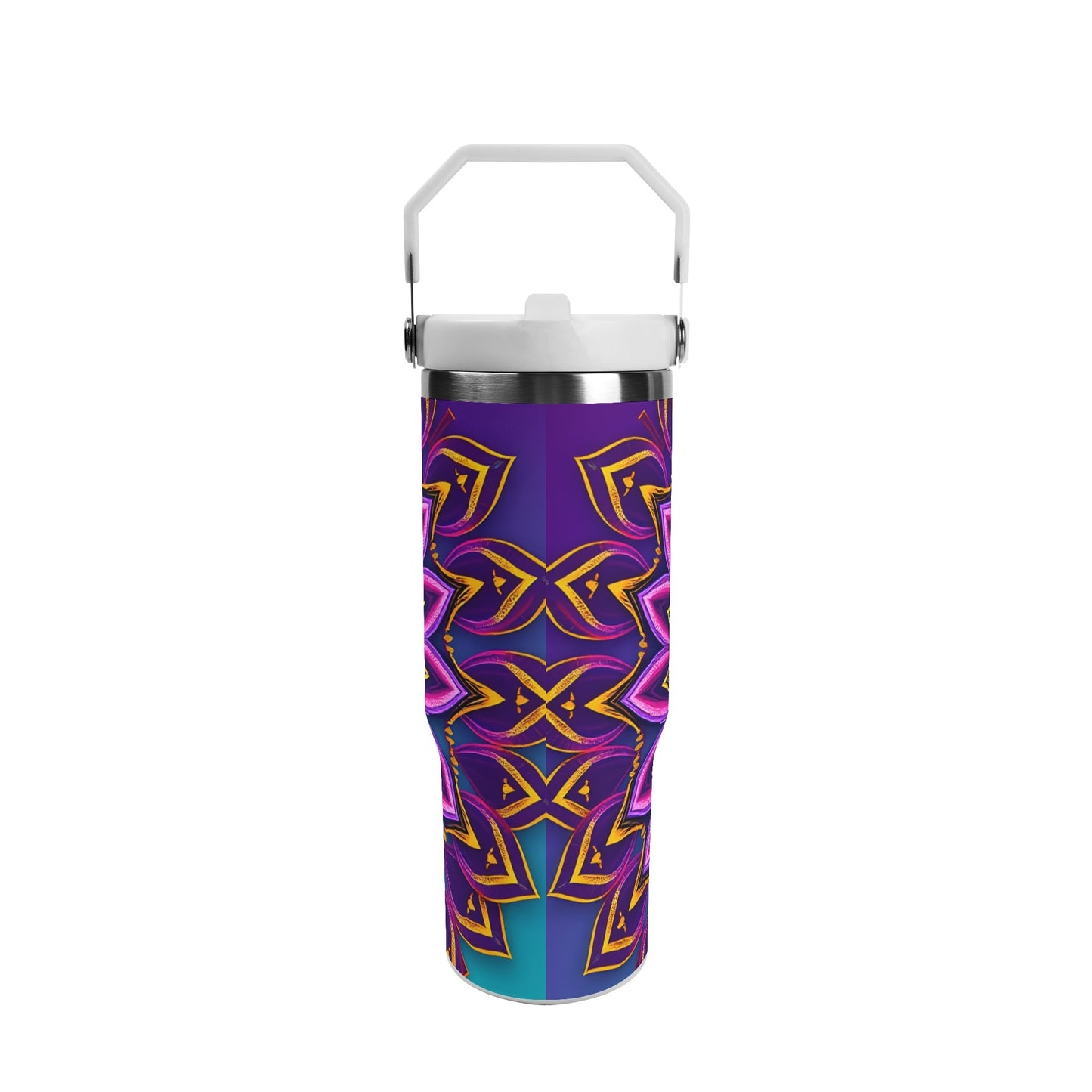 Layered Lotus Petals 30oz Tumbler – Mystic Mandalas Collection