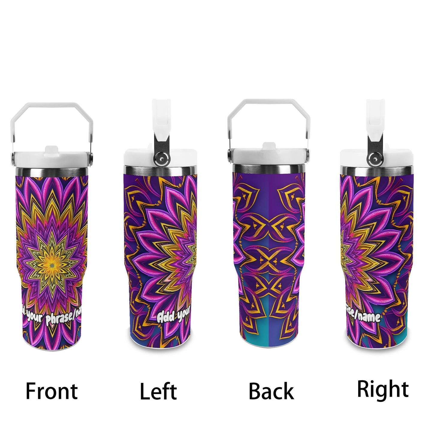 Layered Lotus Petals 30oz Tumbler – Mystic Mandalas Collection