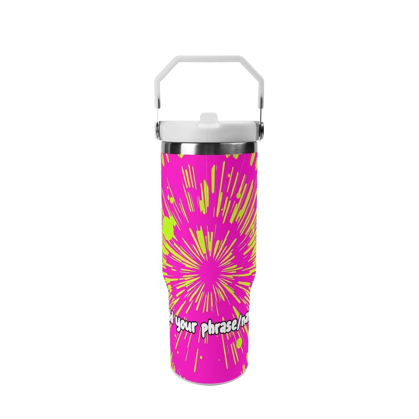 Radial Neon Splatter 30oz Tumbler – Festival Fever Collection