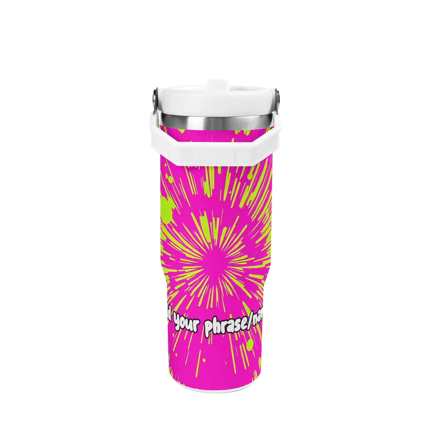 Radial Neon Splatter 30oz Tumbler – Festival Fever Collection