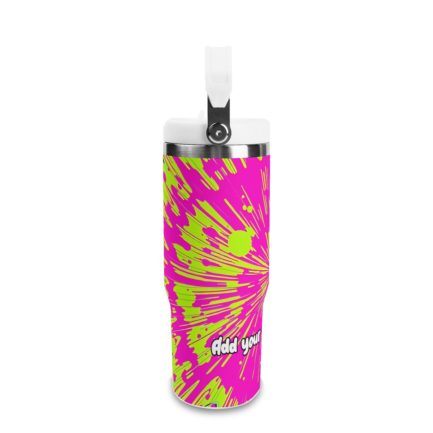 Radial Neon Splatter 30oz Tumbler – Festival Fever Collection