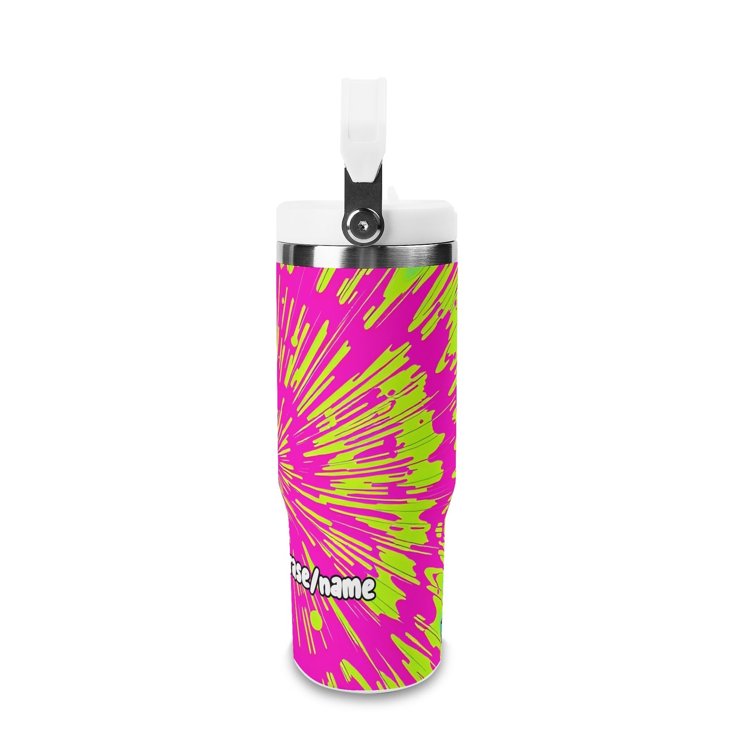 Radial Neon Splatter 30oz Tumbler – Festival Fever Collection