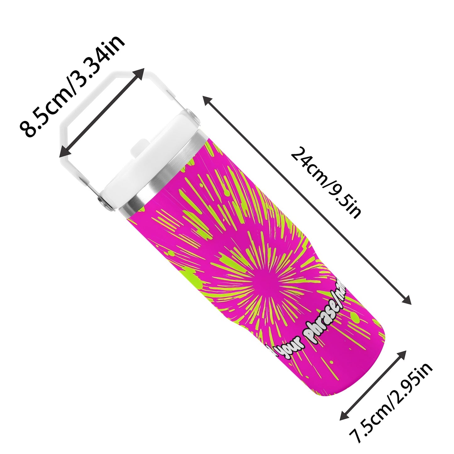 Radial Neon Splatter 30oz Tumbler – Festival Fever Collection