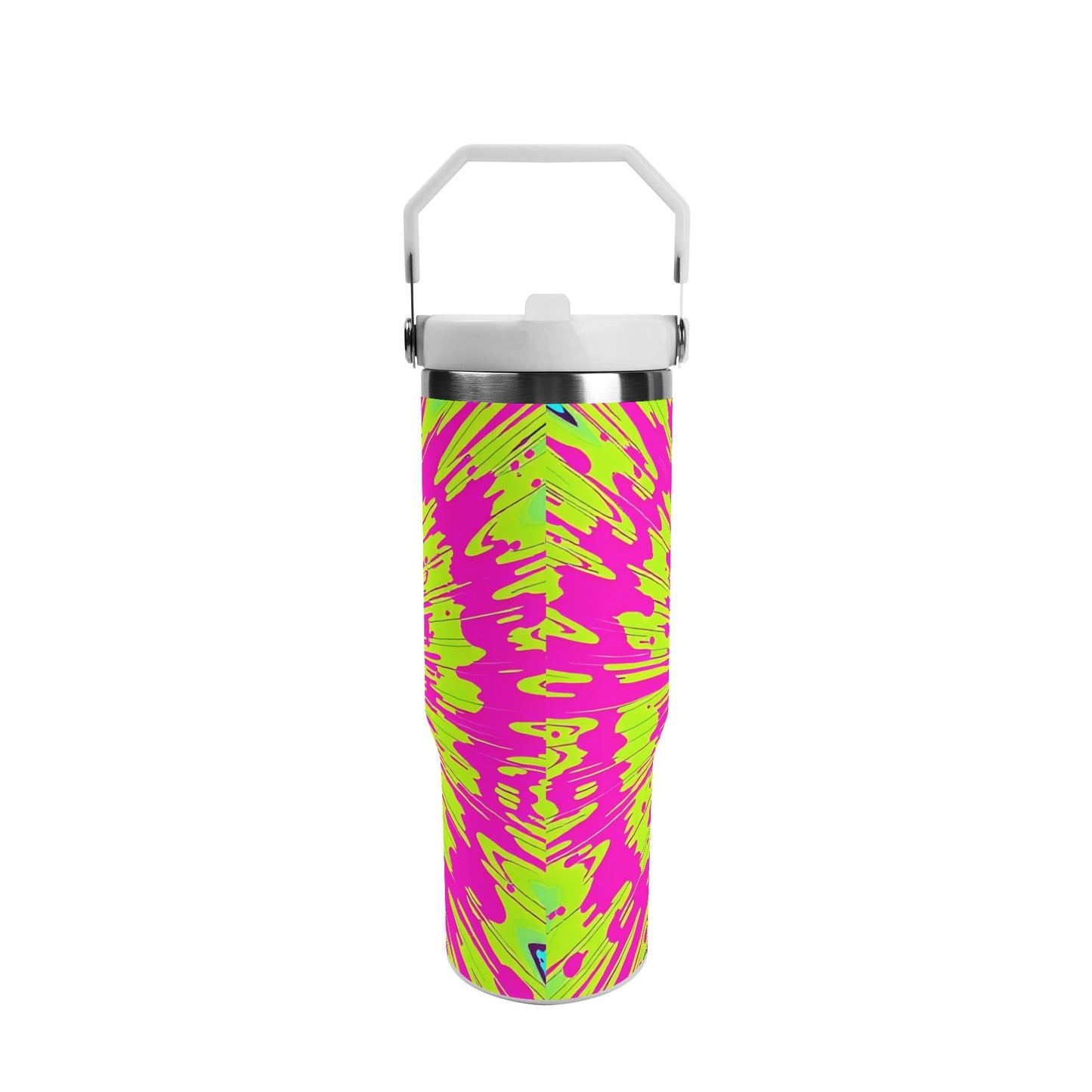 Radial Neon Splatter 30oz Tumbler – Festival Fever Collection