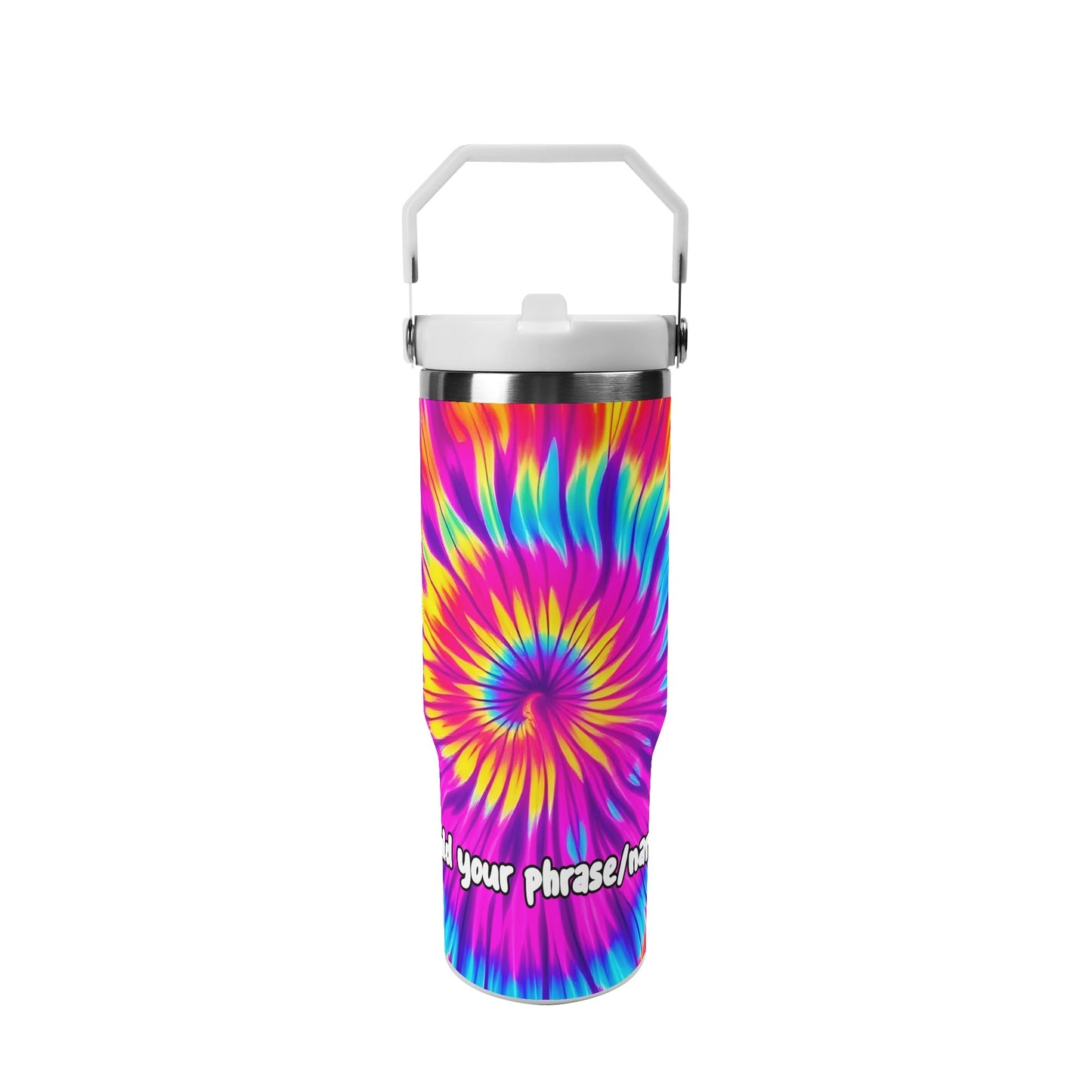 Psychedelic Tie-Dye Swirl 30oz Tumbler – Festival Fever Vibes