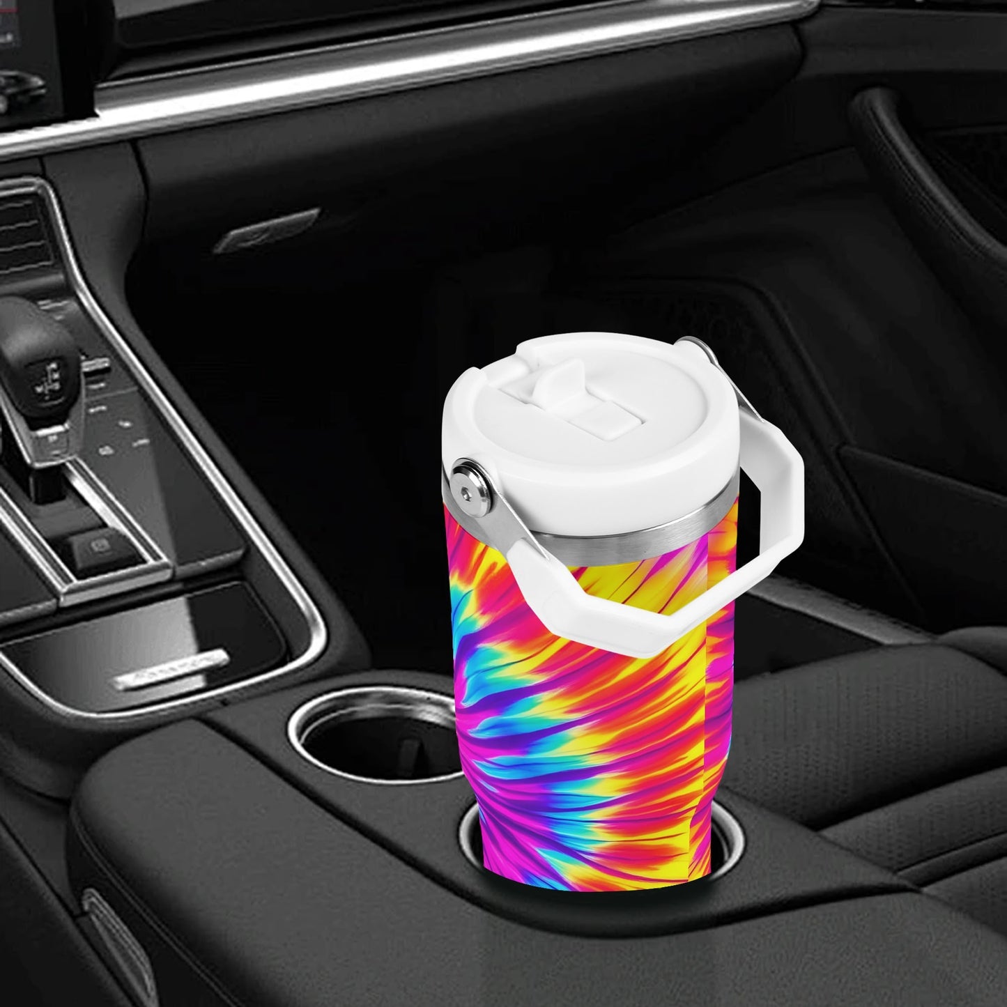 Psychedelic Tie-Dye Swirl 30oz Tumbler – Festival Fever Vibes