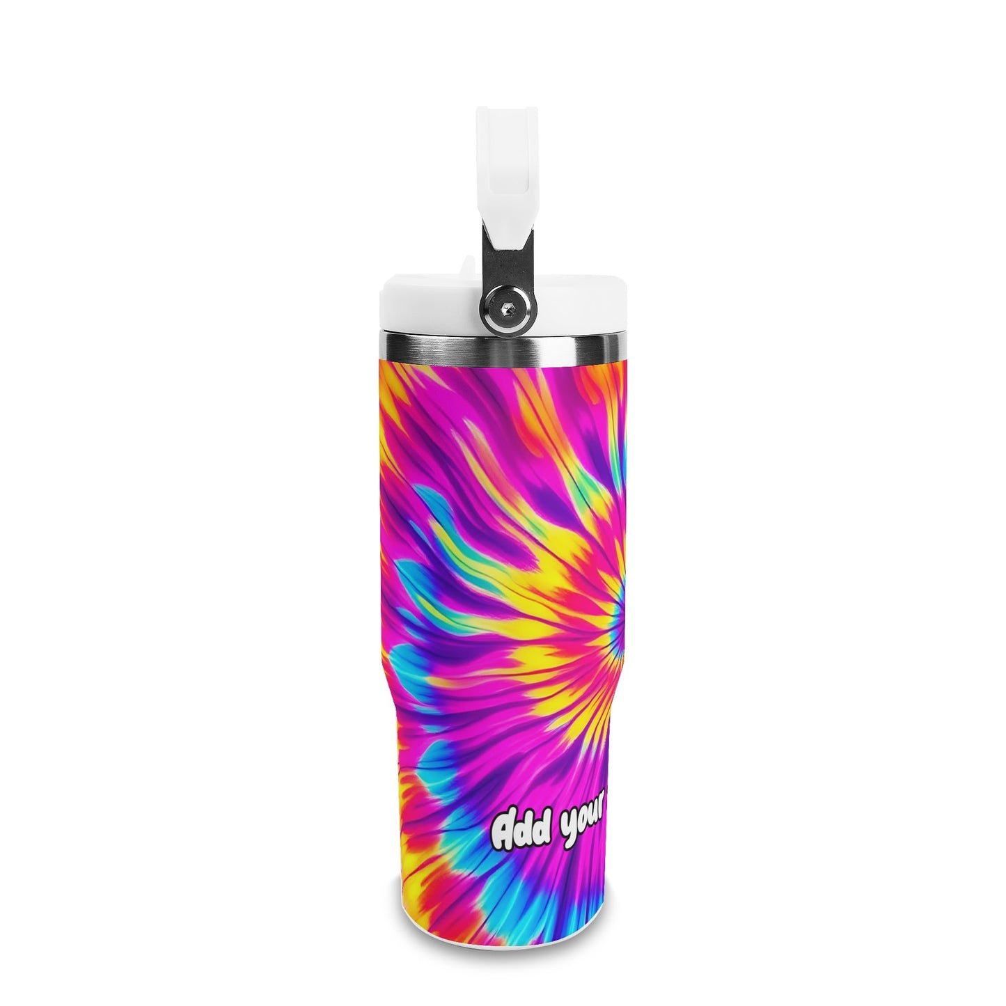 Psychedelic Tie-Dye Swirl 30oz Tumbler – Festival Fever Vibes