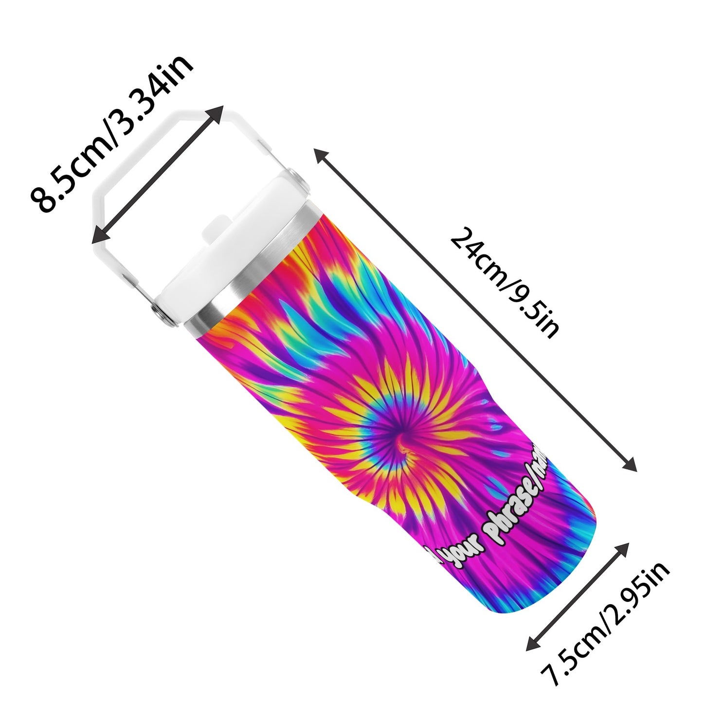 Psychedelic Tie-Dye Swirl 30oz Tumbler – Festival Fever Vibes