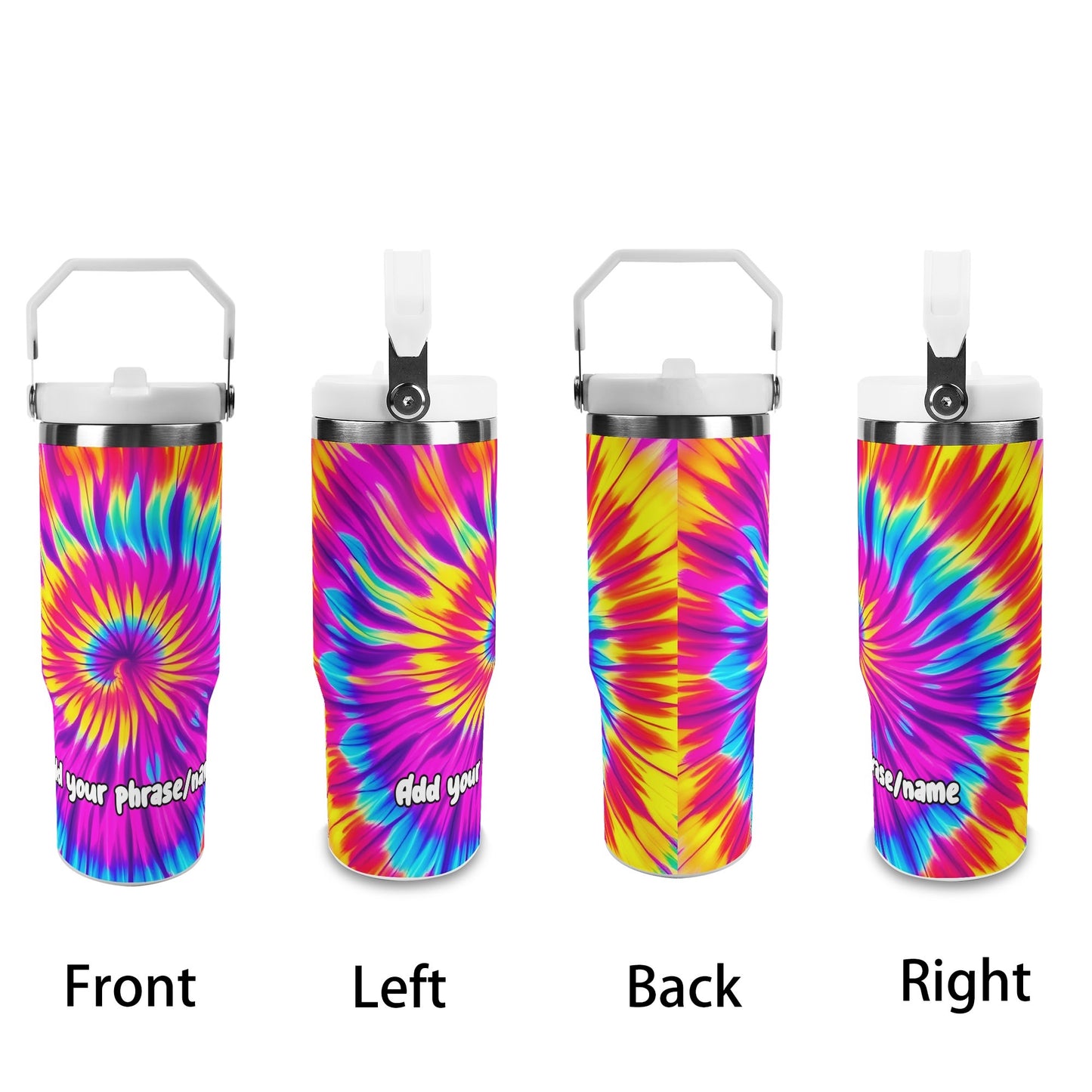 Psychedelic Tie-Dye Swirl 30oz Tumbler – Festival Fever Vibes