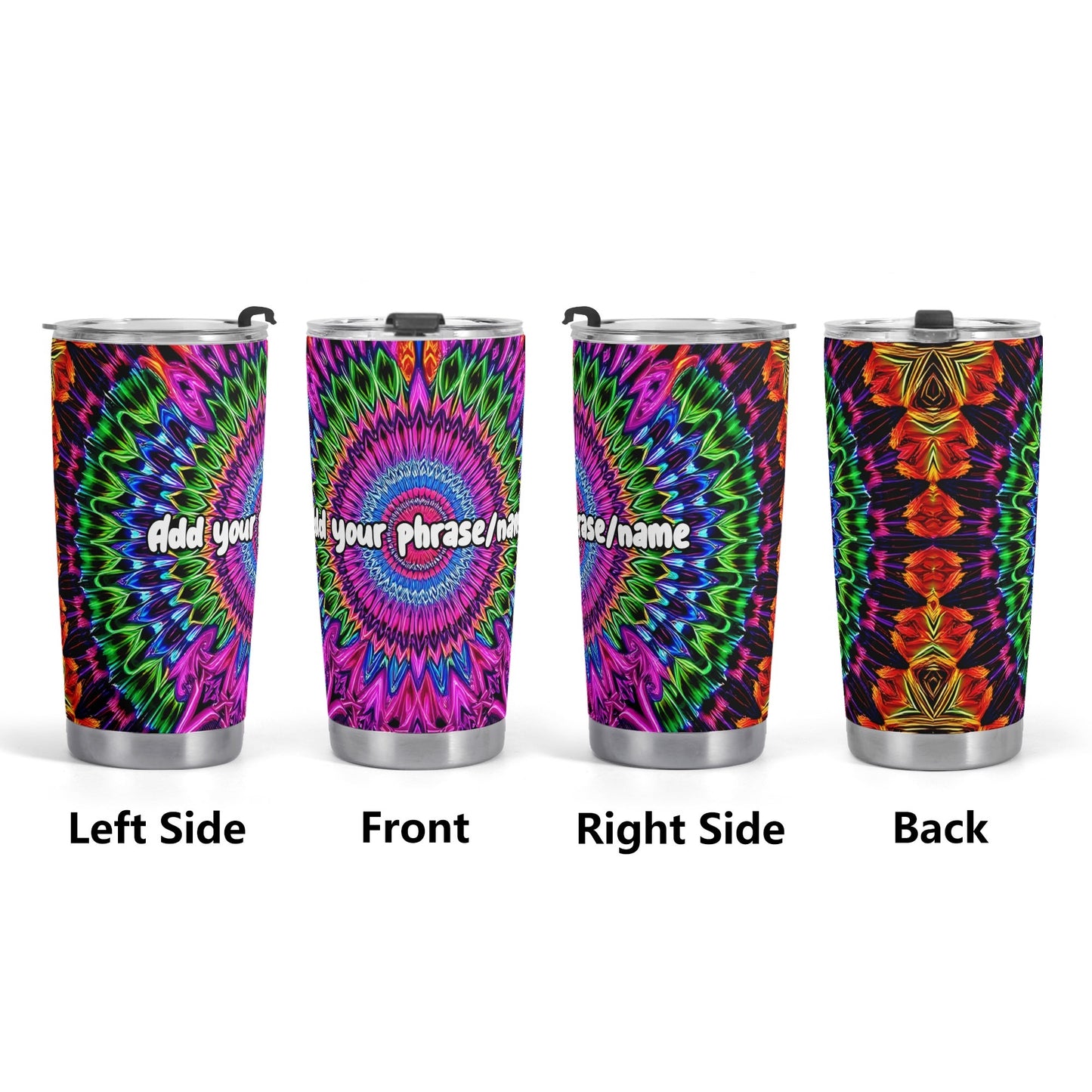Psychedelic Festival 20oz Stainless Steel Car Tumbler