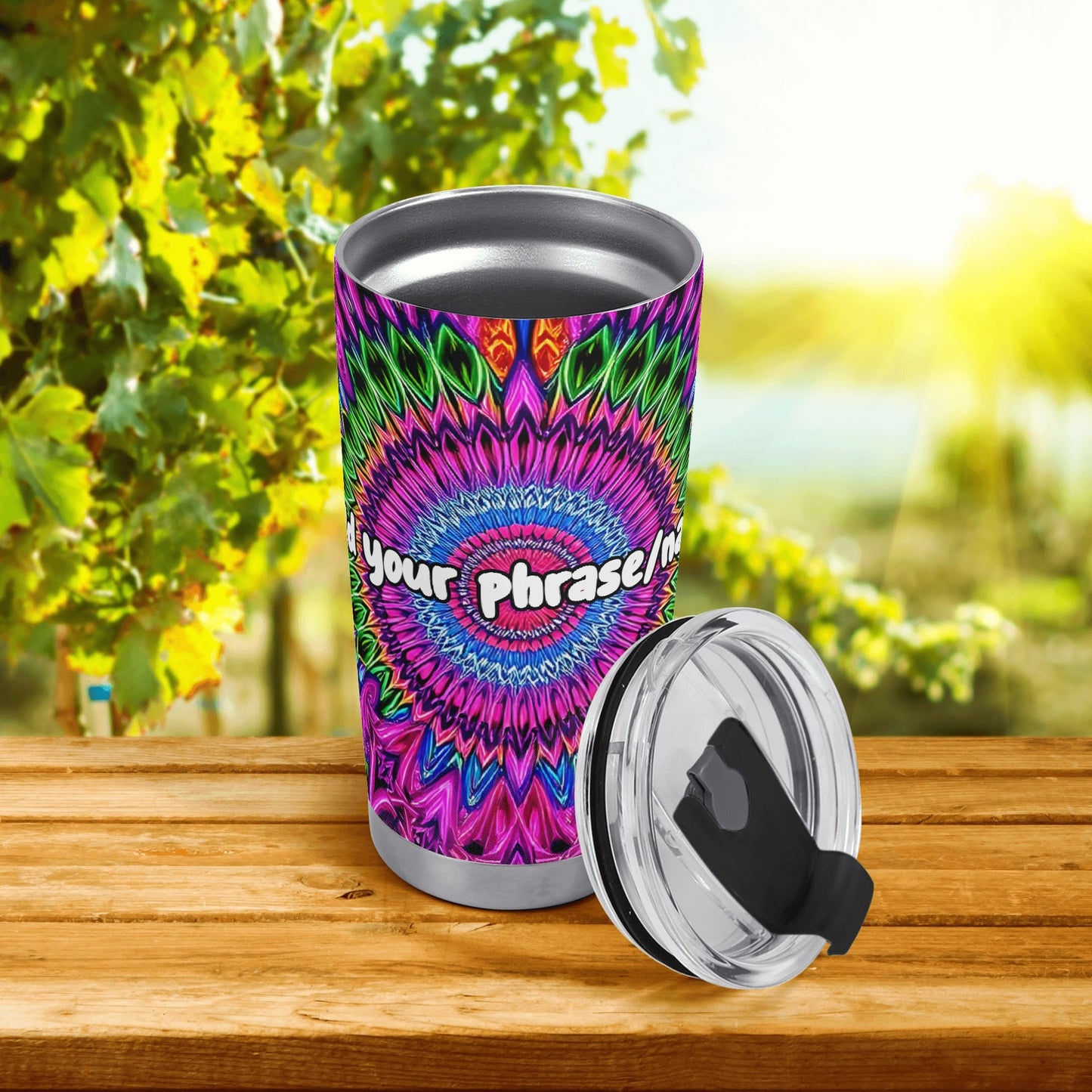 Psychedelic Festival 20oz Stainless Steel Car Tumbler