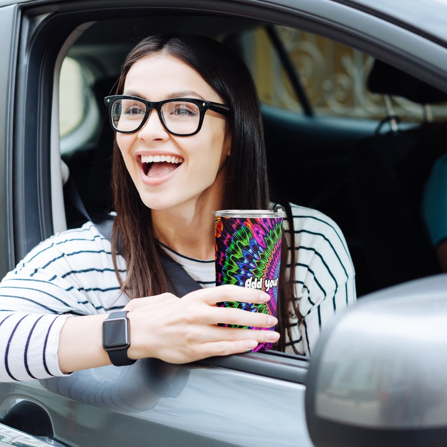 Psychedelic Festival 20oz Stainless Steel Car Tumbler