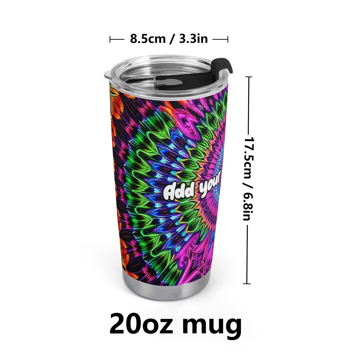Psychedelic Festival 20oz Stainless Steel Car Tumbler