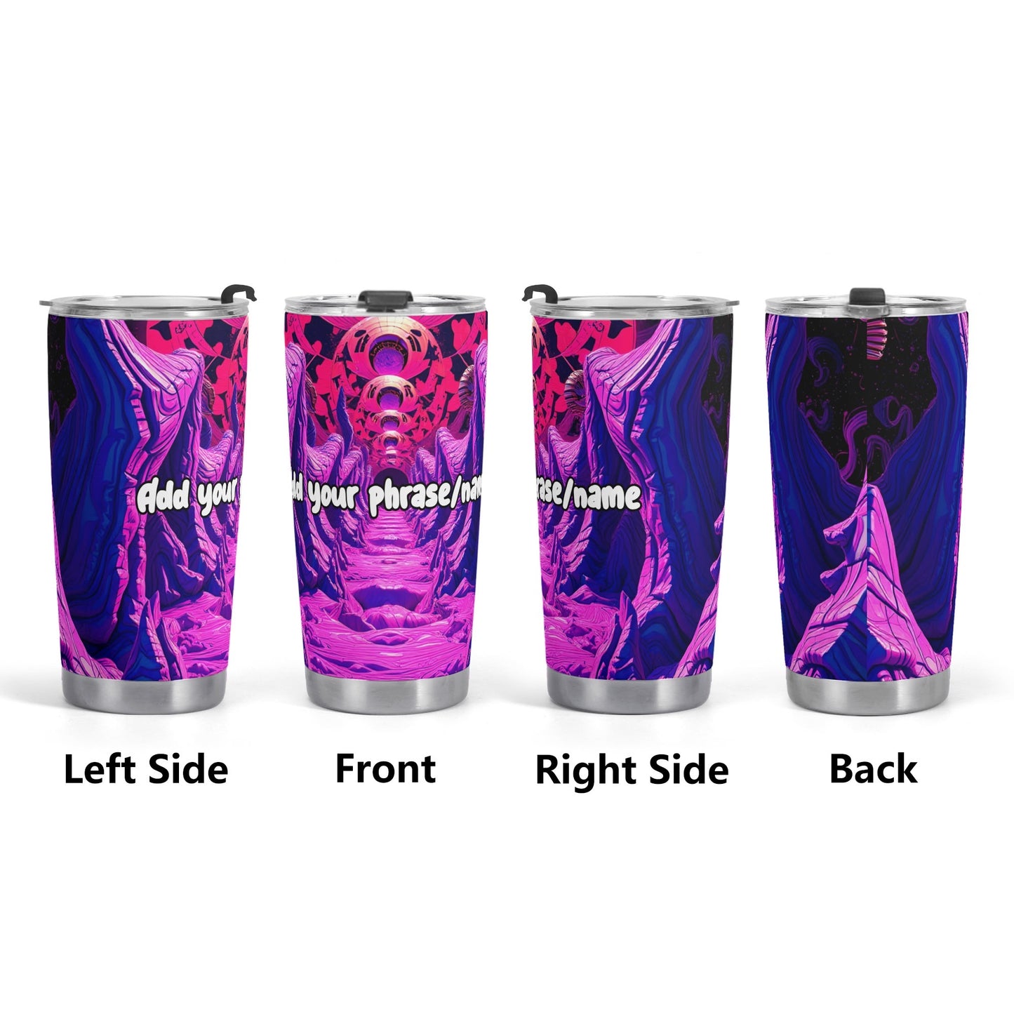 Cosmic Trip 20oz Stainless Steel Tumbler – Psychedelic Galaxy Design