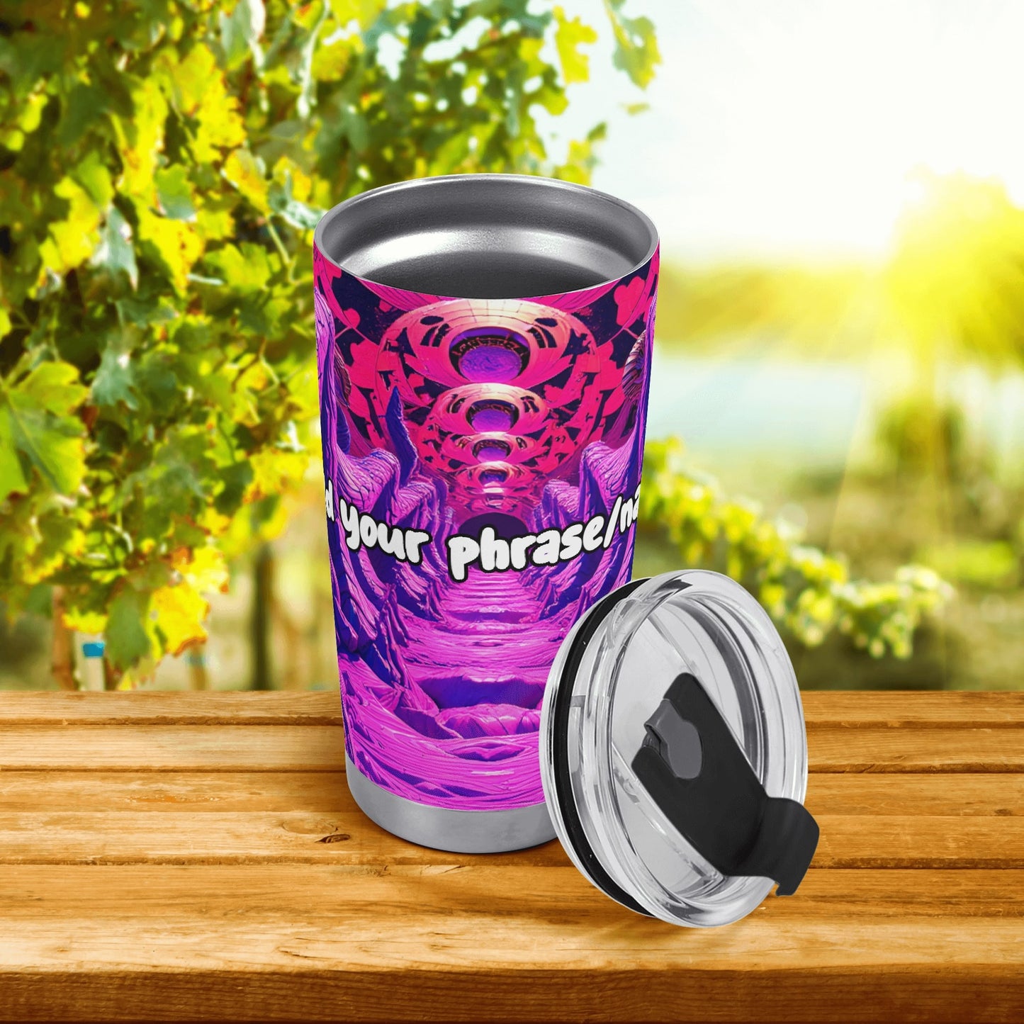 Cosmic Trip 20oz Stainless Steel Tumbler – Psychedelic Galaxy Design