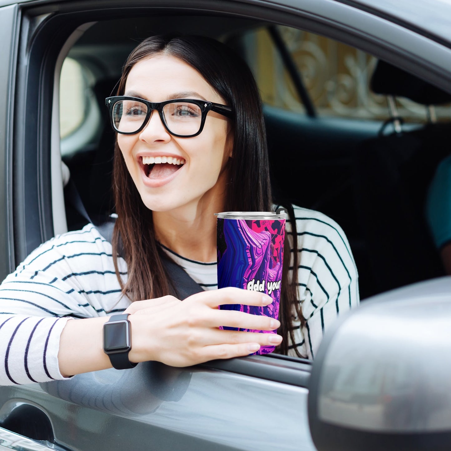 Cosmic Trip 20oz Stainless Steel Tumbler – Psychedelic Galaxy Design