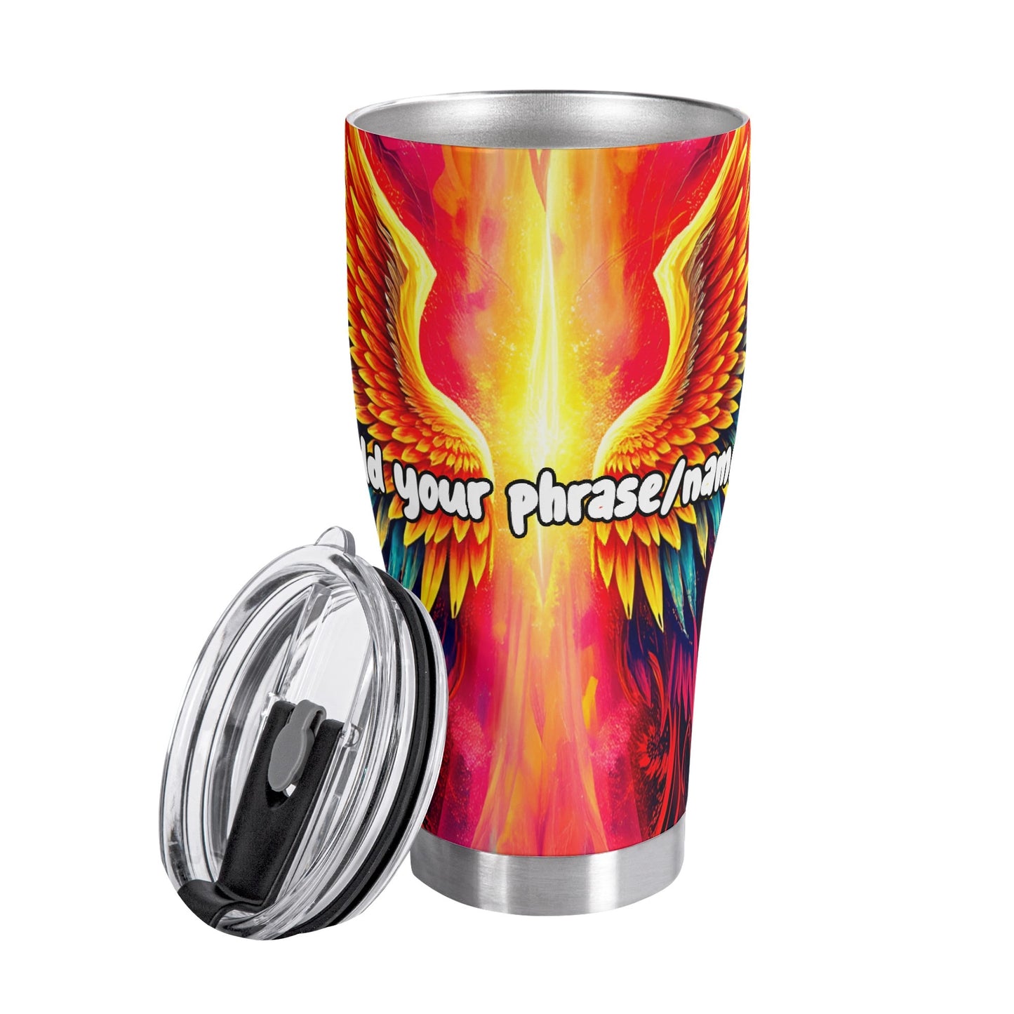 Angelic Wings Cosmic Fire 30oz Stainless Steel Tumbler
