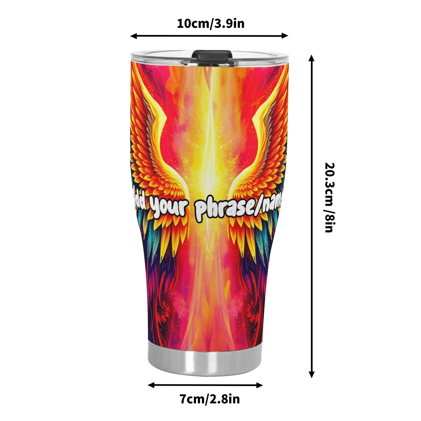 Angelic Wings Cosmic Fire 30oz Stainless Steel Tumbler