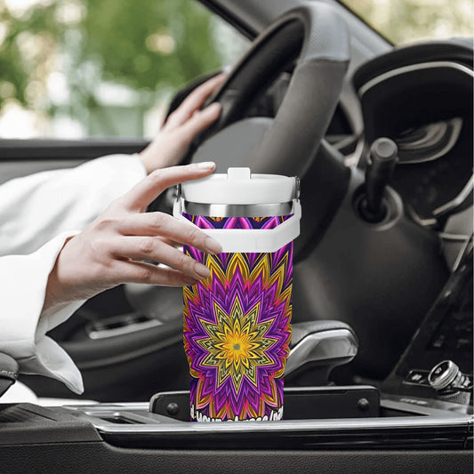 Layered Lotus Petals 30oz Tumbler – Mystic Mandalas Collection
