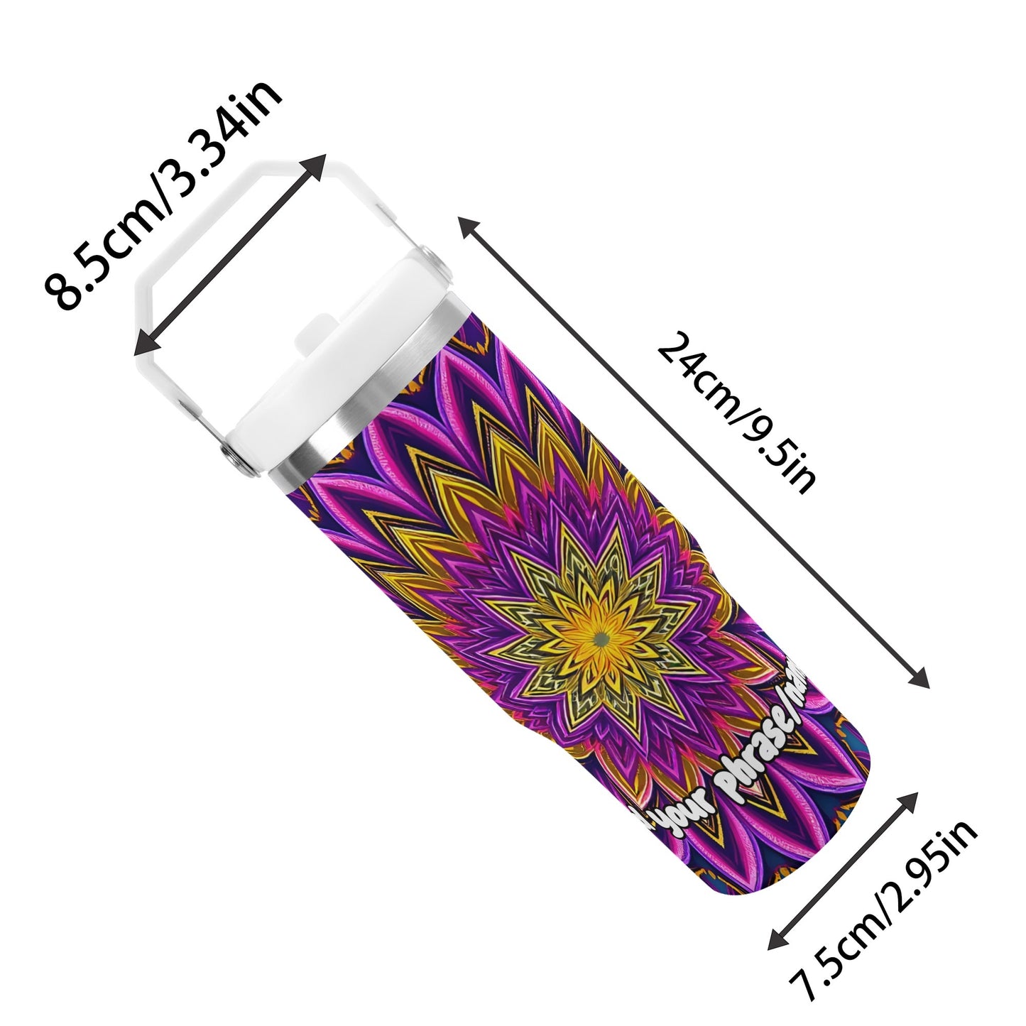 Layered Lotus Petals 30oz Tumbler – Mystic Mandalas Collection