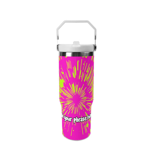 Radial Neon Splatter 30oz Tumbler – Festival Fever Collection