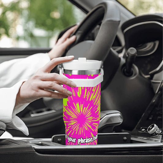 Radial Neon Splatter 30oz Tumbler – Festival Fever Collection