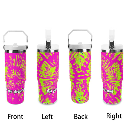 Radial Neon Splatter 30oz Tumbler – Festival Fever Collection