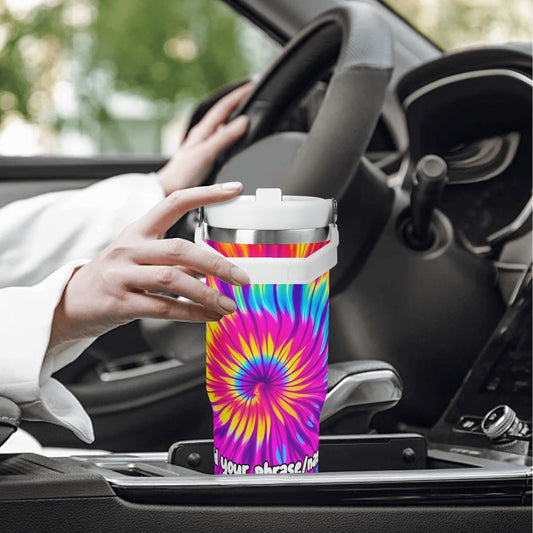 Psychedelic Tie-Dye Swirl 30oz Tumbler – Festival Fever Vibes