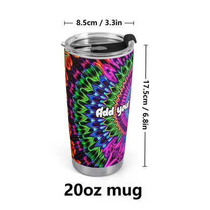 Psychedelic Festival 20oz Stainless Steel Car Tumbler