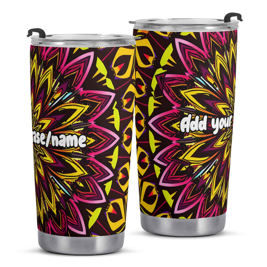 Retro Hippie Mandala 20oz Stainless Steel Tumbler