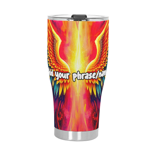 Angelic Wings Cosmic Fire 30oz Stainless Steel Tumbler