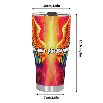 Angelic Wings Cosmic Fire 30oz Stainless Steel Tumbler