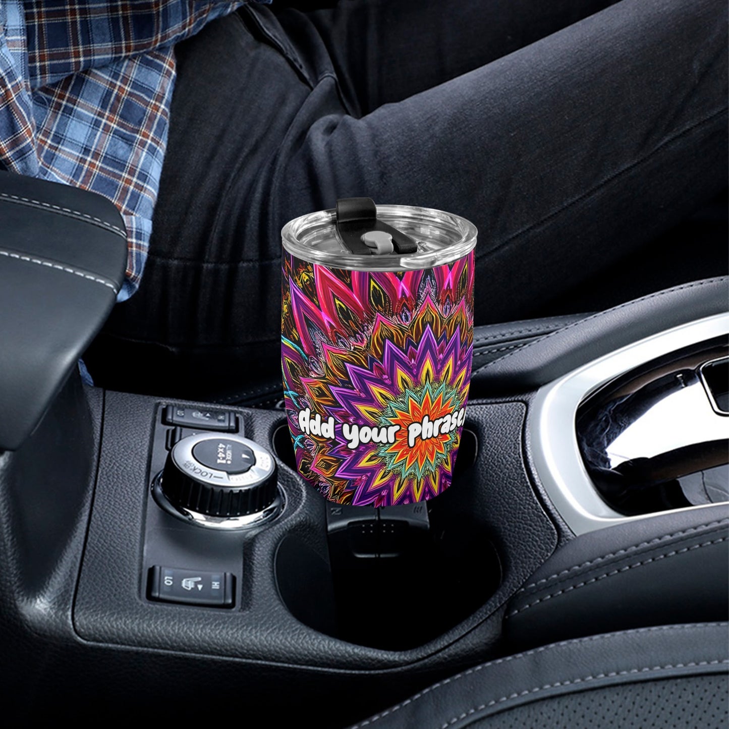 Mandala Burst 30oz Tumbler – Vibrant Stainless Steel Travel Mug